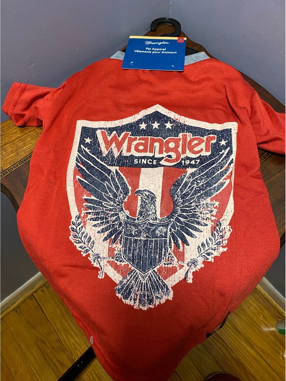 Wrangler Dog Shirts Size Medium 17” Back Length Poodle Beagle Etc